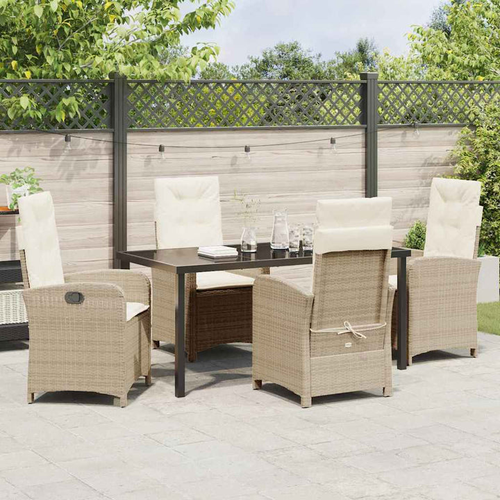 Have Spisebordssæt 5 pcs Beige polyrattan
