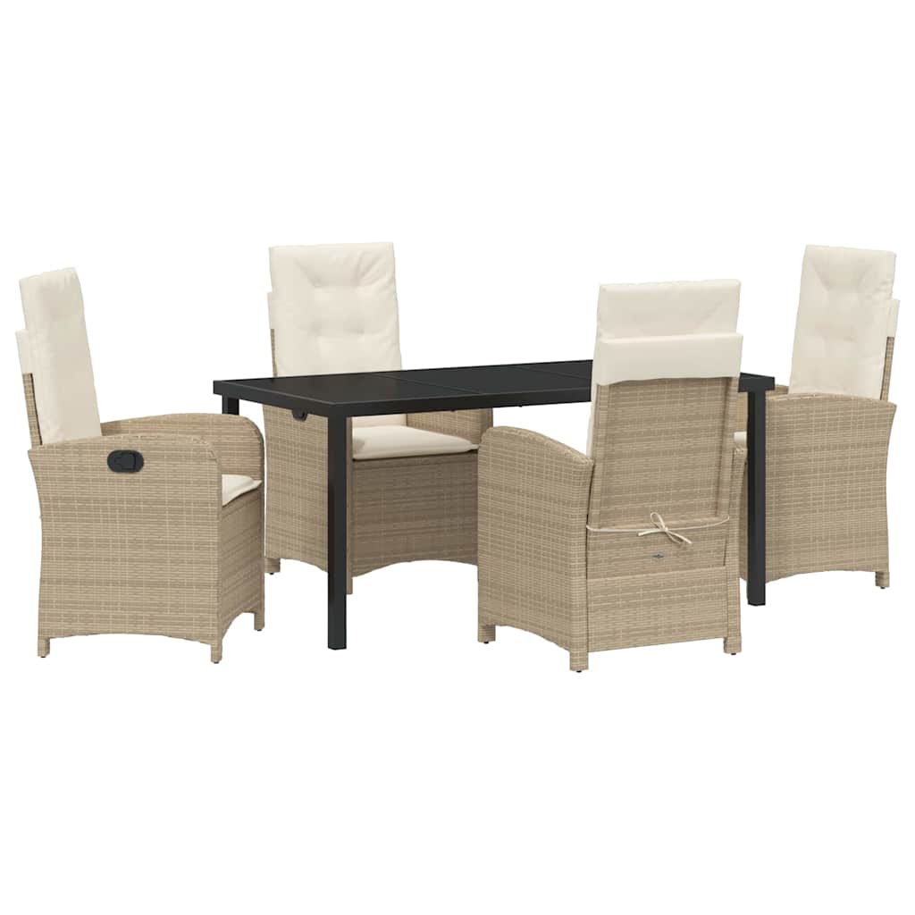 Have Spisebordssæt 5 pcs Beige polyrattan