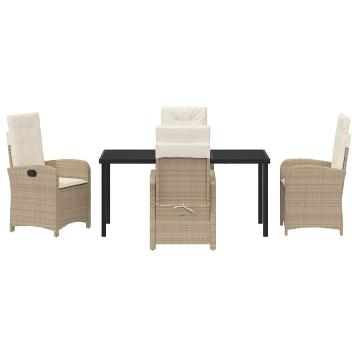 Have Spisebordssæt 5 pcs Beige polyrattan