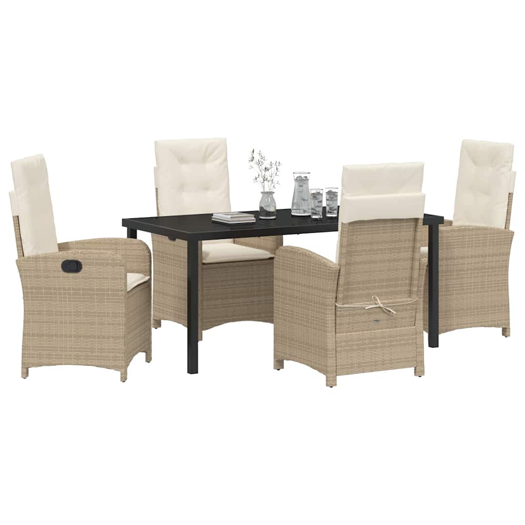 Have Spisebordssæt 5 pcs Beige polyrattan