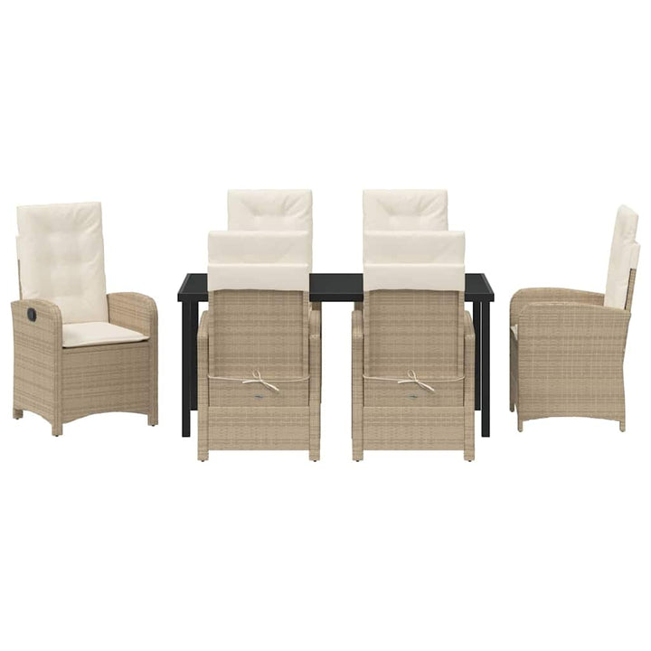 Have Spisebordssæt 7 pcs Beige polyrattan