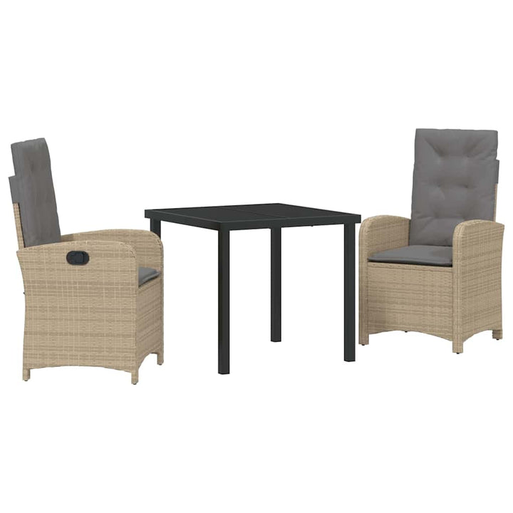 Have Spisebordssæt 3 pcs Beige polyrattan