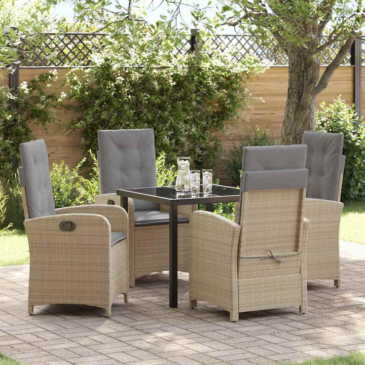 Have Spisebordssæt 5 pcs Beige polyrattan