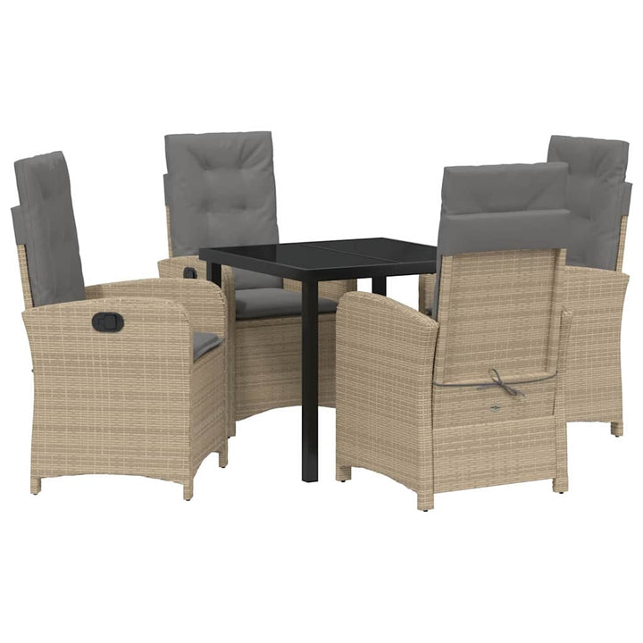Have Spisebordssæt 5 pcs Beige polyrattan