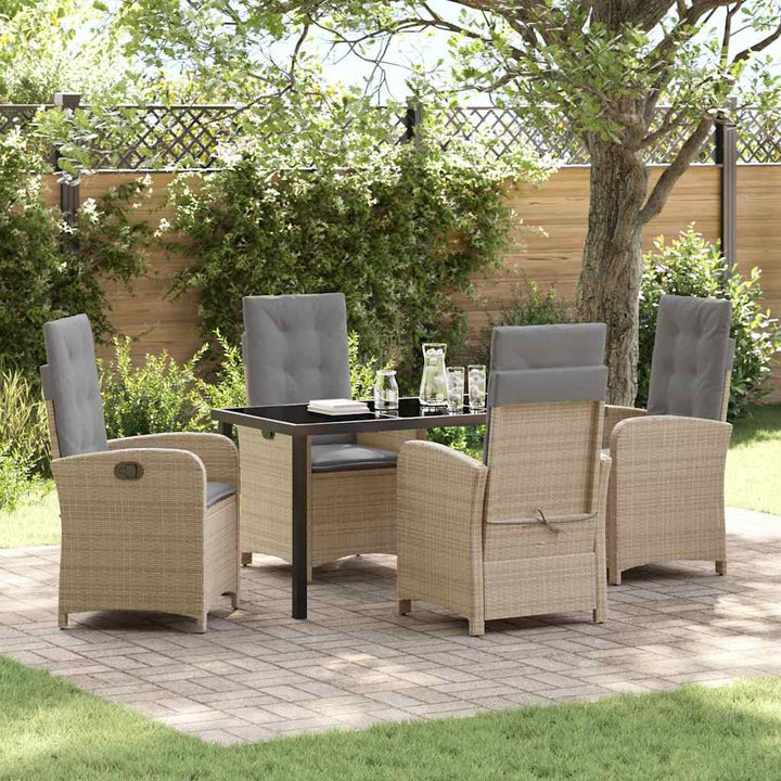 Have Spisebordssæt 5 pcs Beige polyrattan