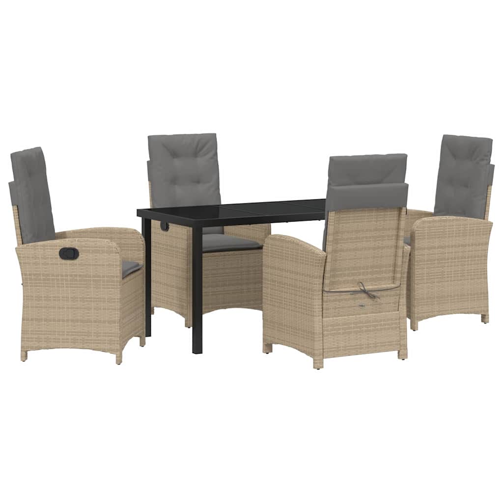 Have Spisebordssæt 5 pcs Beige polyrattan