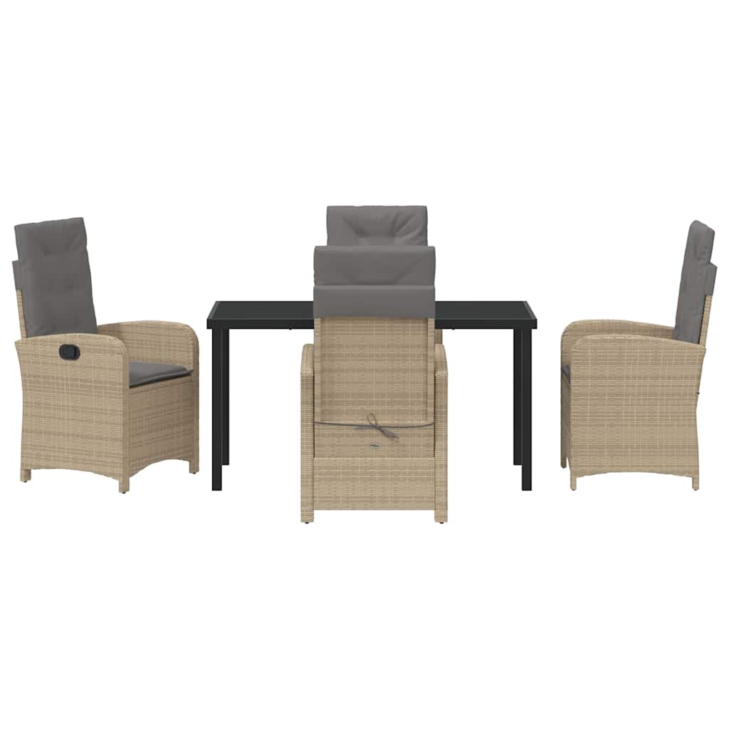 Have Spisebordssæt 5 pcs Beige polyrattan