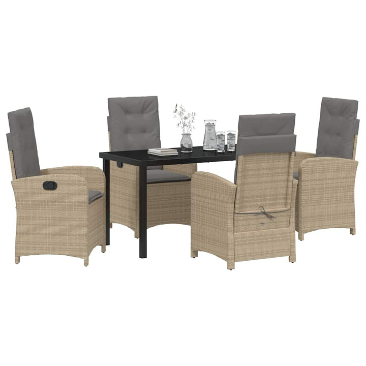 Have Spisebordssæt 5 pcs Beige polyrattan