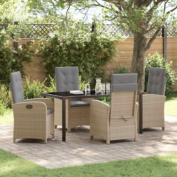 Have Spisebordssæt 5 pcs Beige polyrattan