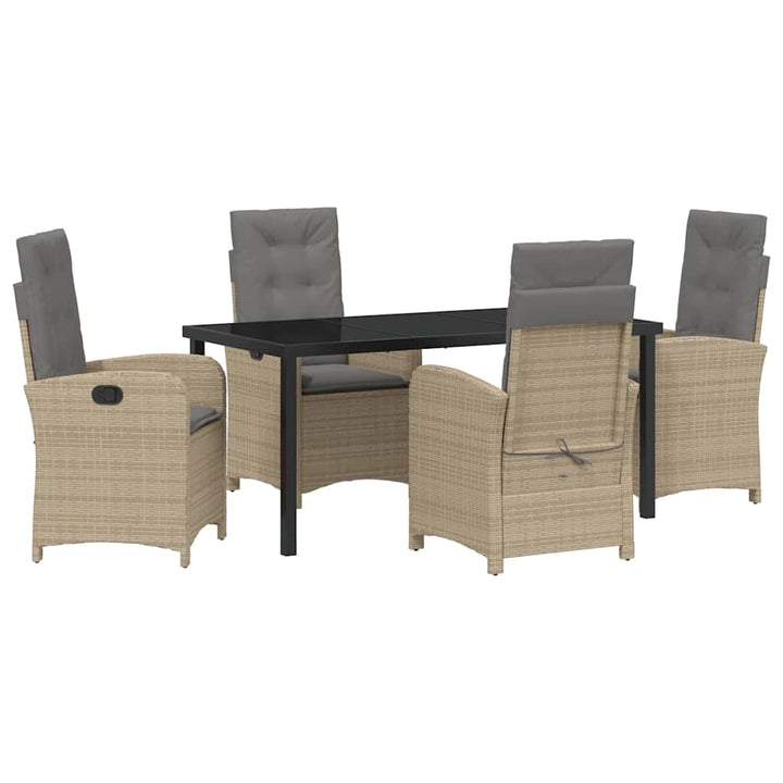 Have Spisebordssæt 5 pcs Beige polyrattan