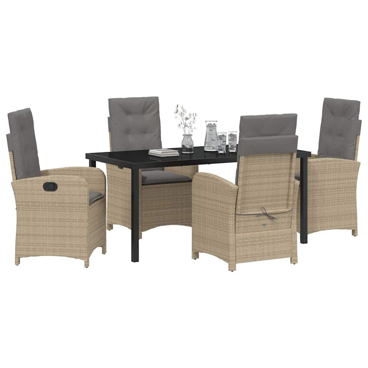 Have Spisebordssæt 5 pcs Beige polyrattan