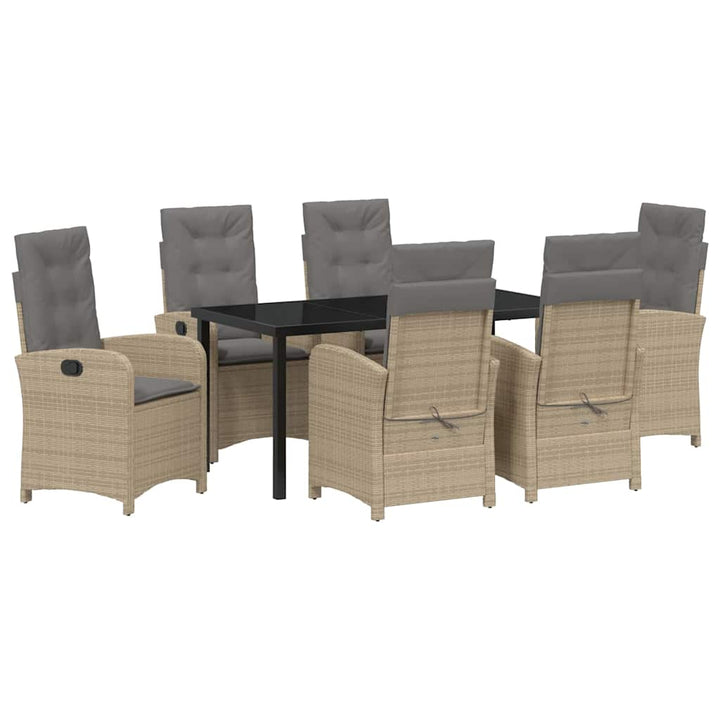 Have Spisebordssæt 7 pcs Beige polyrattan