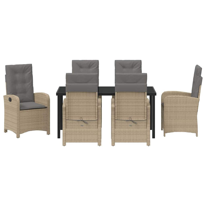 Have Spisebordssæt 7 pcs Beige polyrattan