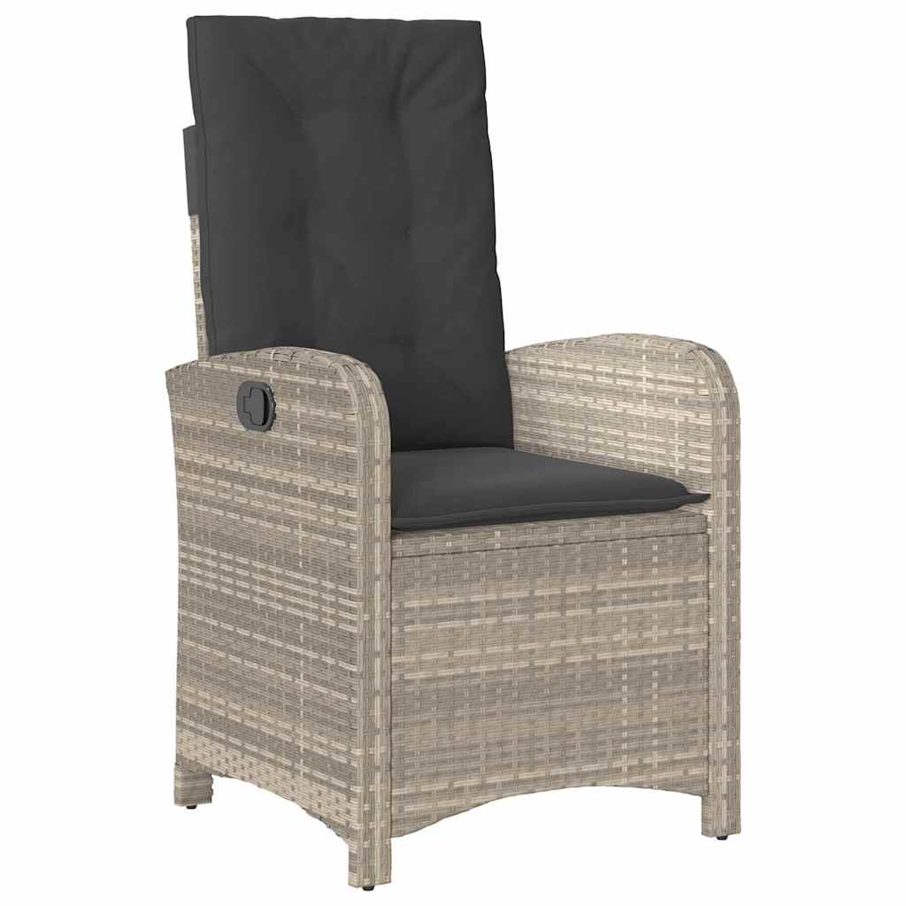 Have Spisebordssæt 3 pcs Lysegrå polyrattan