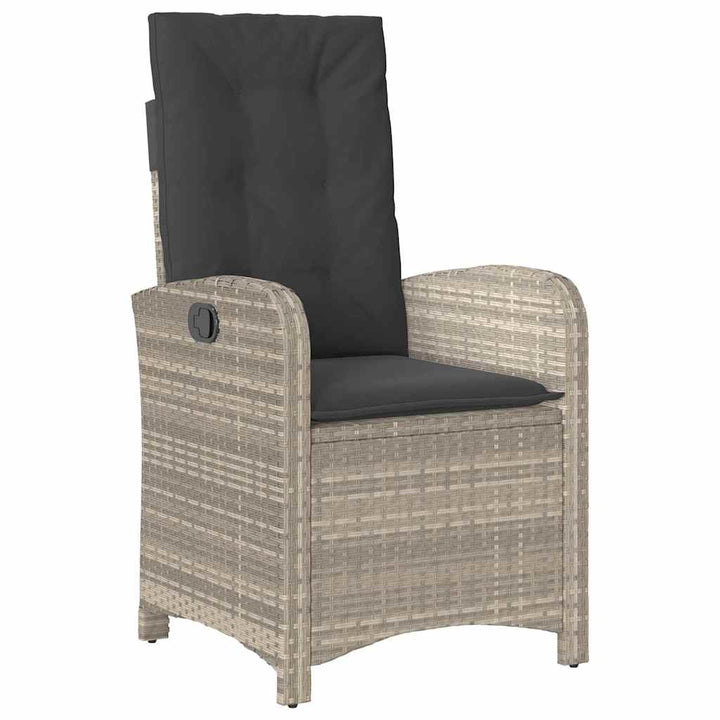 Have Spisebordssæt 3 pcs Lysegrå polyrattan