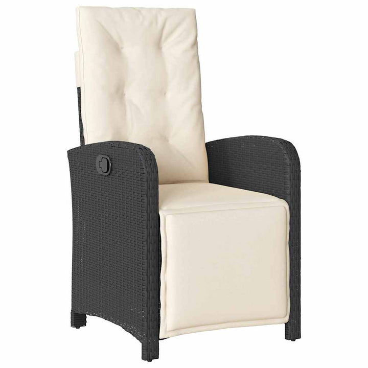 Have Spisebordssæt 5 pcs Sort polyrattan