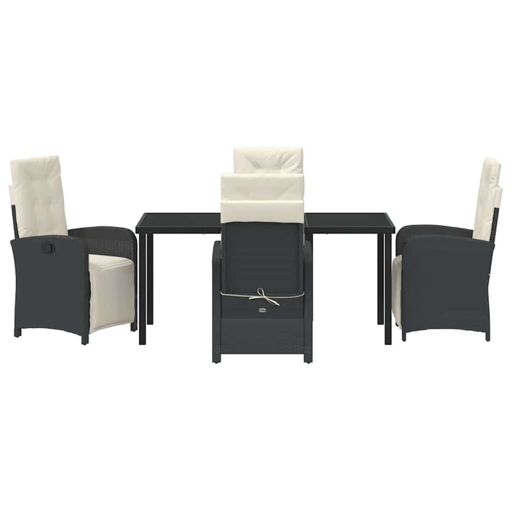 Have Spisebordssæt 5 pcs Sort polyrattan