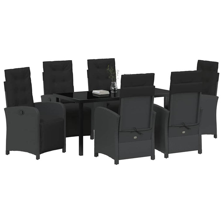 Have Spisebordssæt 7 pcs Sort polyrattan