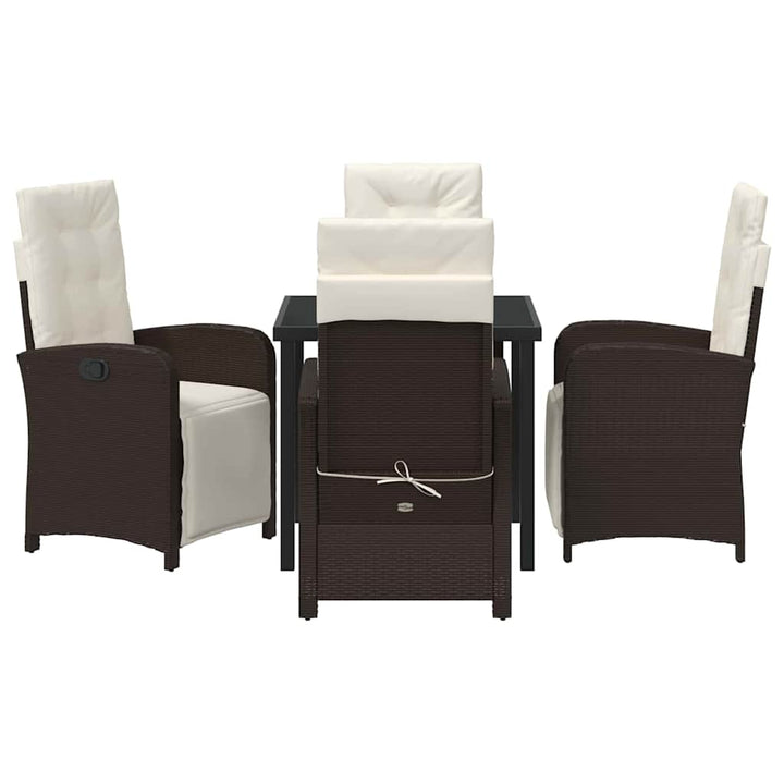 Have Spisebordssæt 5 pcs Brun polyrattan