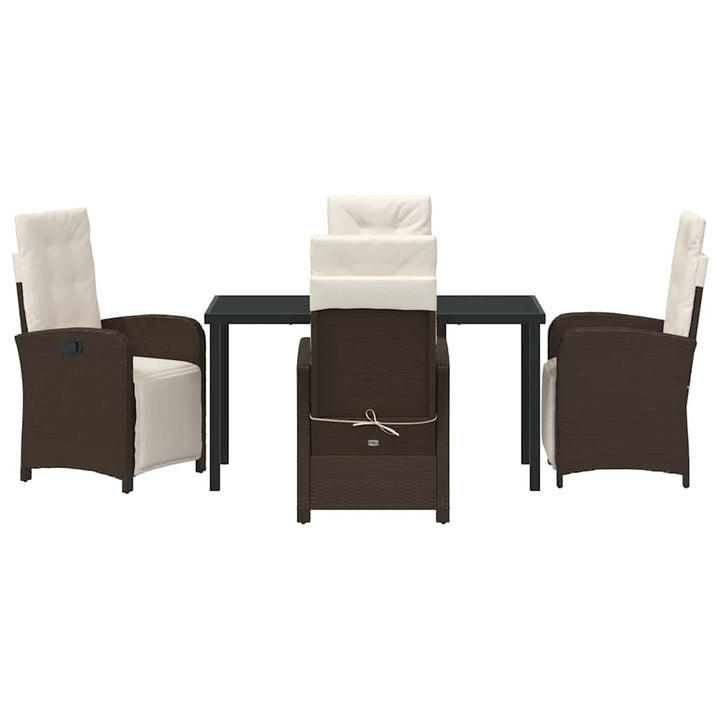 Have Spisebordssæt 5 pcs Brun polyrattan