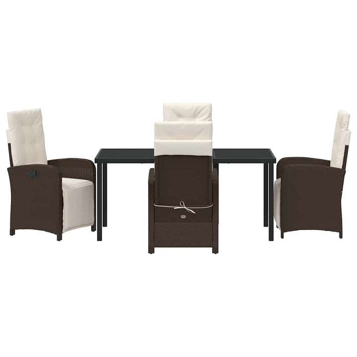 Have Spisebordssæt 5 pcs Brun polyrattan