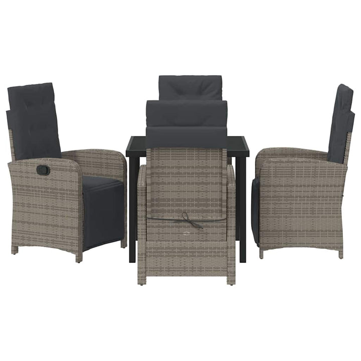 Have Spisebordssæt 5 pcs Grå polyrattan