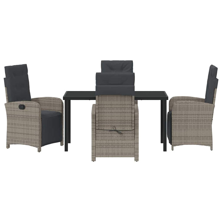 Have Spisebordssæt 5 pcs Grå polyrattan