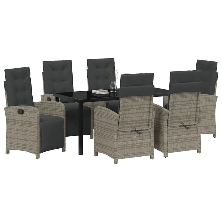 Have Spisebordssæt 7 pcs Grå polyrattan