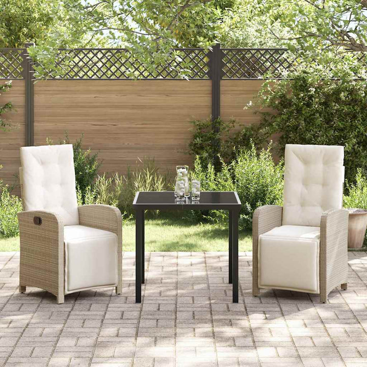 Have Spisebordssæt 3 pcs Beige polyrattan