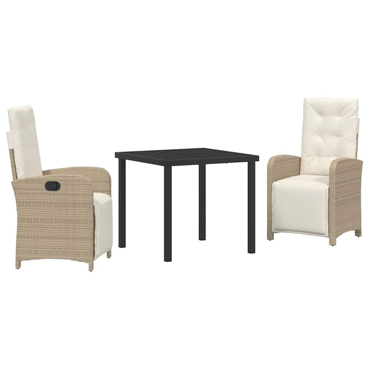 Have Spisebordssæt 3 pcs Beige polyrattan