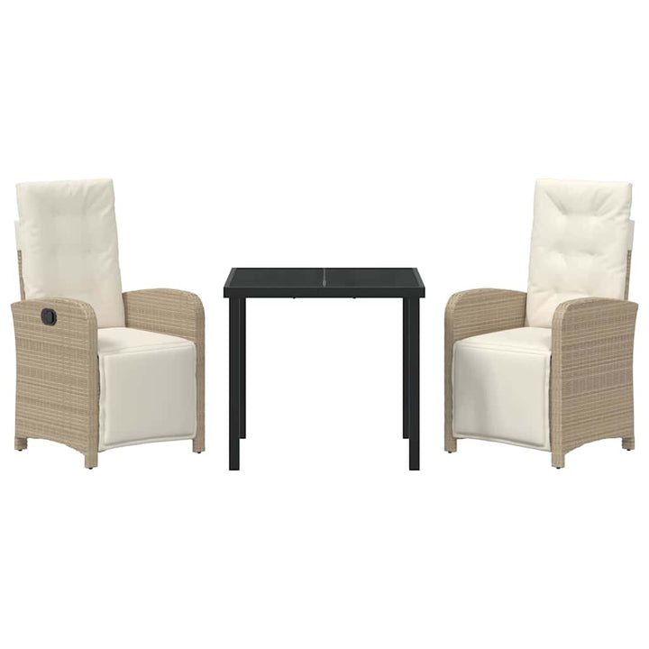 Have Spisebordssæt 3 pcs Beige polyrattan