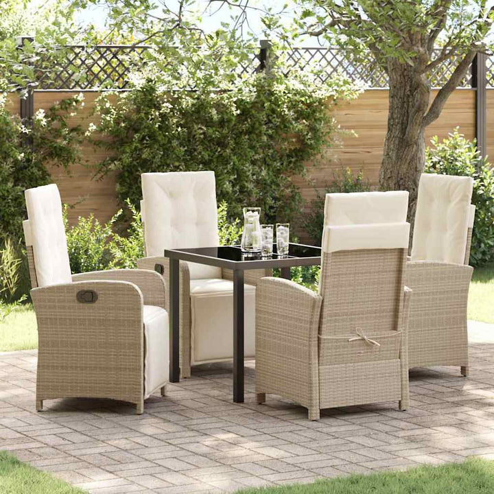 Have Spisebordssæt 5 pcs Beige polyrattan