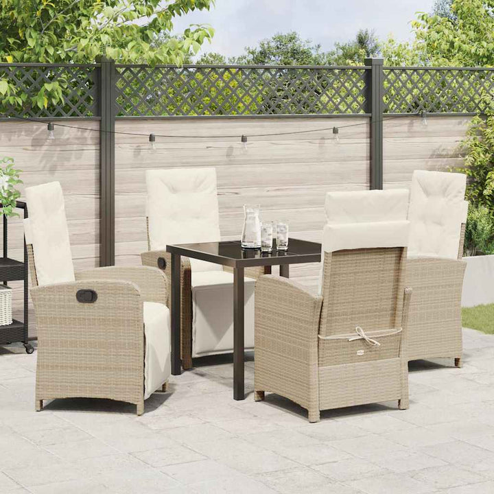 Have Spisebordssæt 5 pcs Beige polyrattan