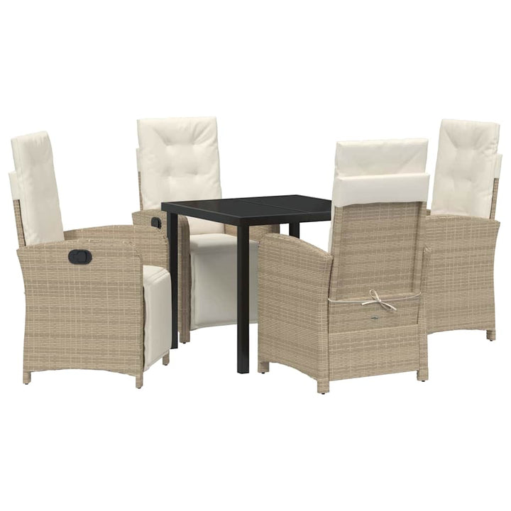 Have Spisebordssæt 5 pcs Beige polyrattan