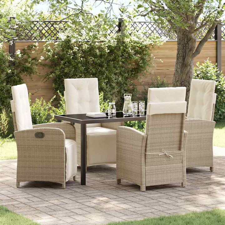 Have Spisebordssæt 5 pcs Beige polyrattan