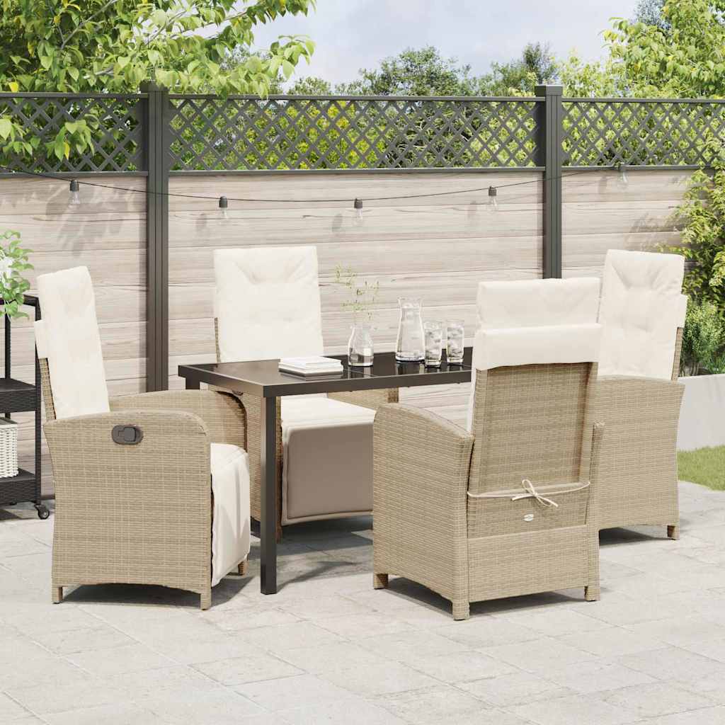 Have Spisebordssæt 5 pcs Beige polyrattan