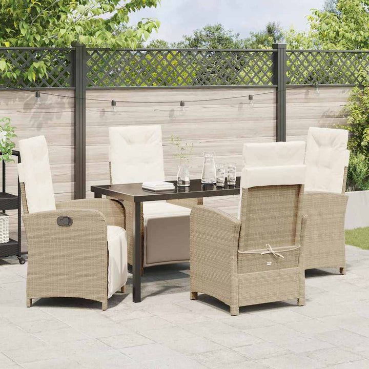 Have Spisebordssæt 5 pcs Beige polyrattan