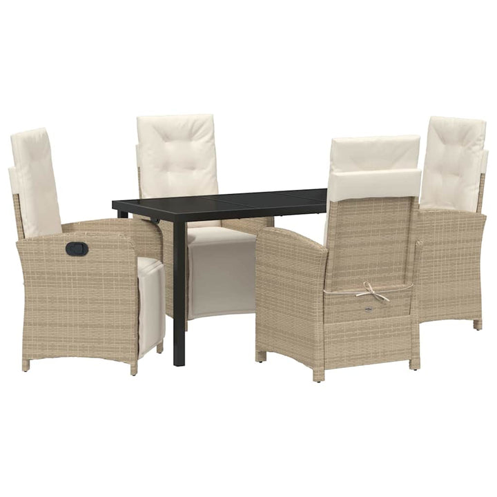 Have Spisebordssæt 5 pcs Beige polyrattan