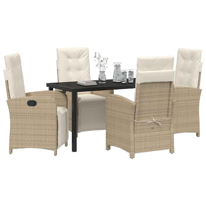 Have Spisebordssæt 5 pcs Beige polyrattan