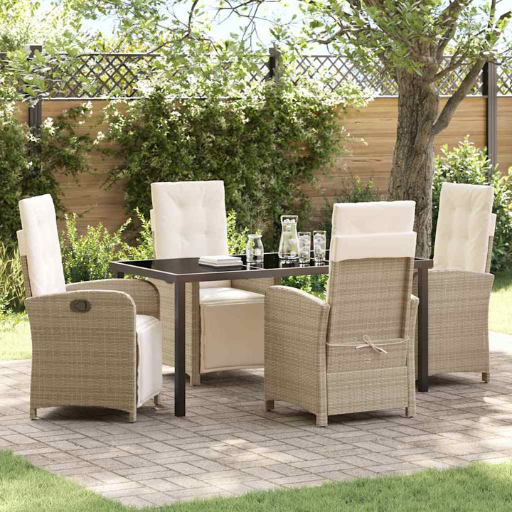 Have Spisebordssæt 5 pcs Beige polyrattan