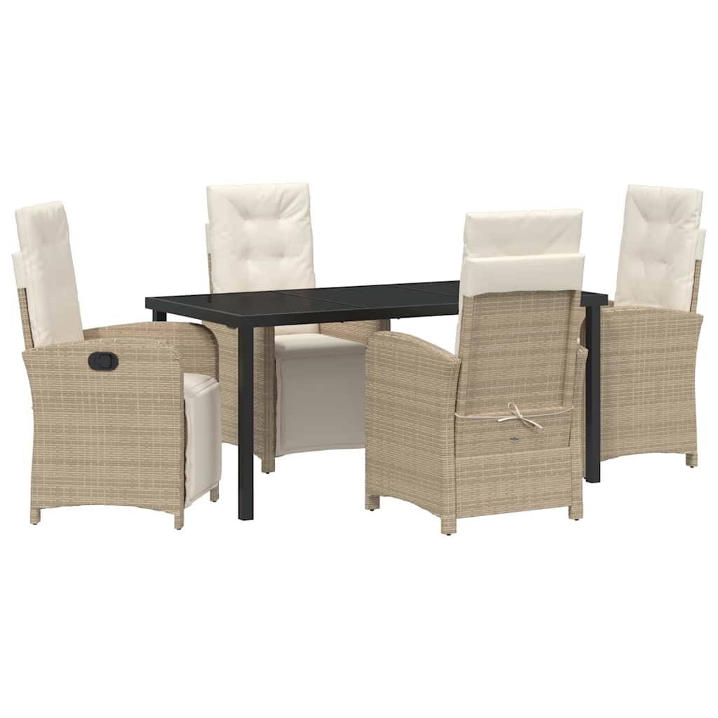 Have Spisebordssæt 5 pcs Beige polyrattan
