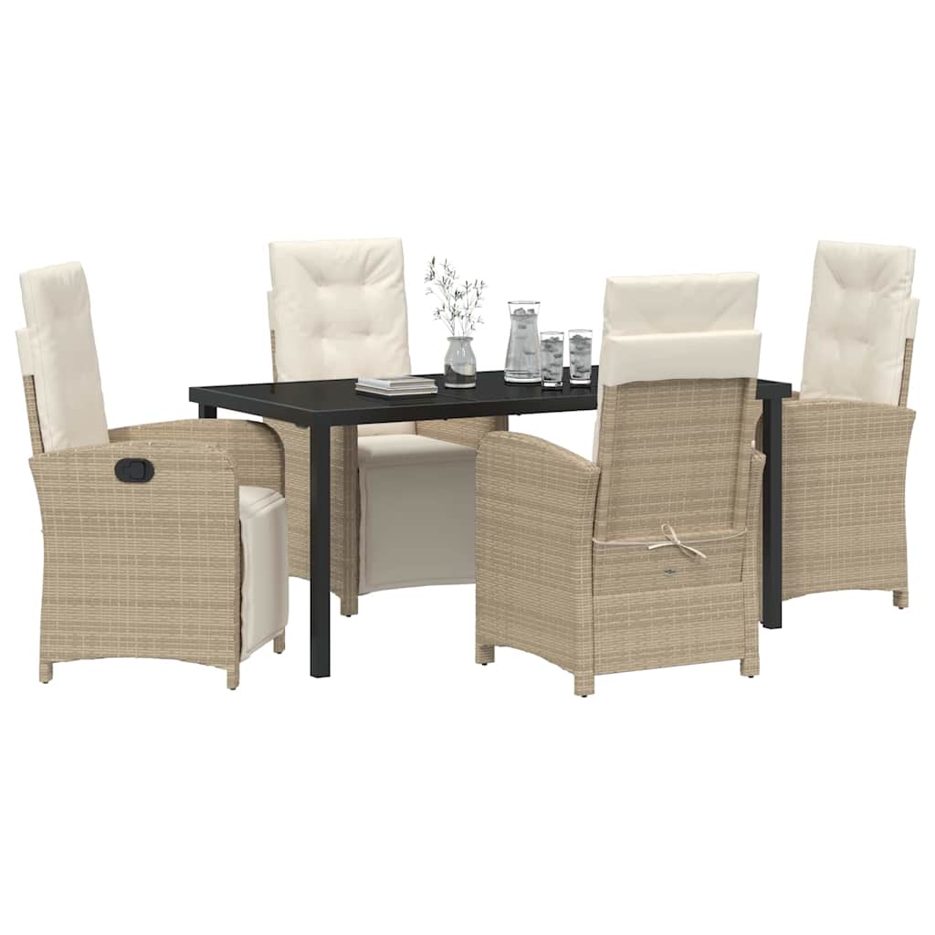 Have Spisebordssæt 5 pcs Beige polyrattan