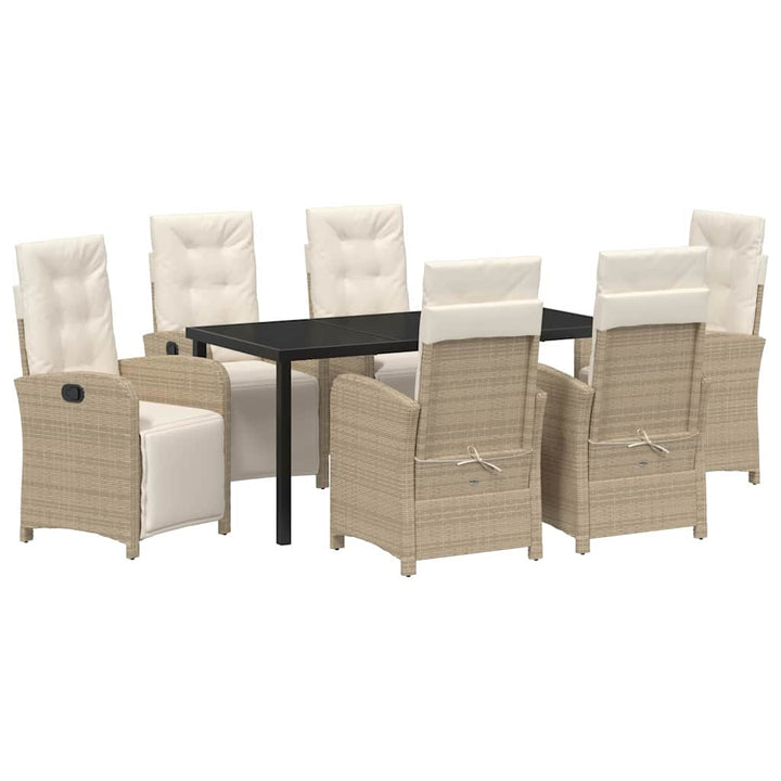 Have Spisebordssæt 7 pcs Beige polyrattan