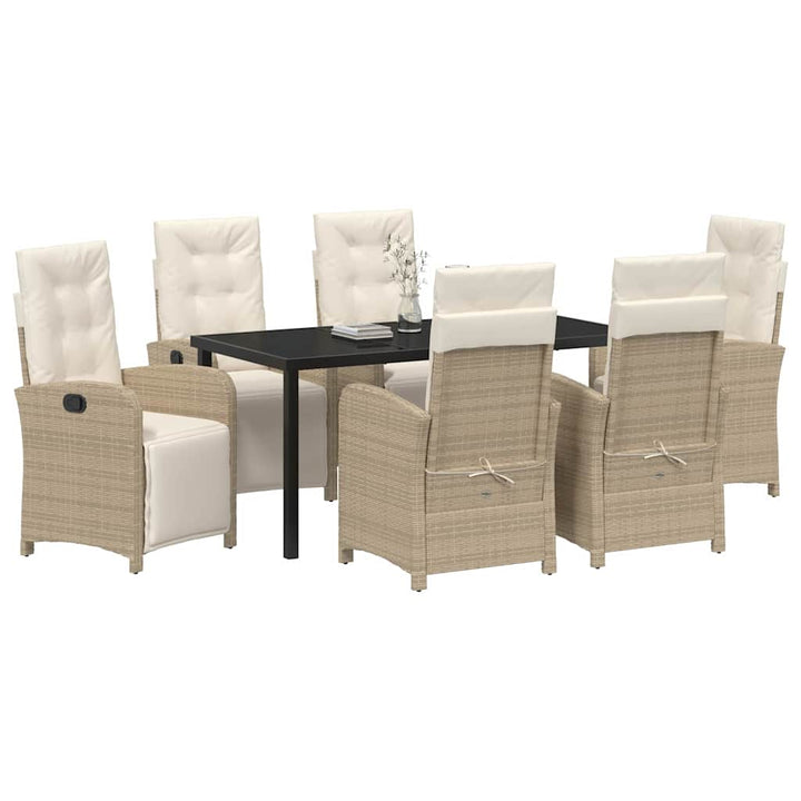 Have Spisebordssæt 7 pcs Beige polyrattan