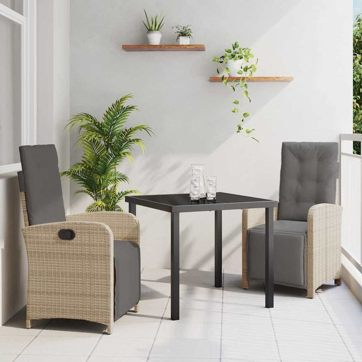 Have Spisebordssæt 3 pcs Beige polyrattan