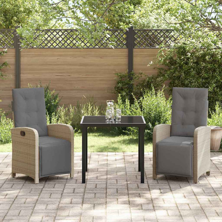 Have Spisebordssæt 3 pcs Beige polyrattan