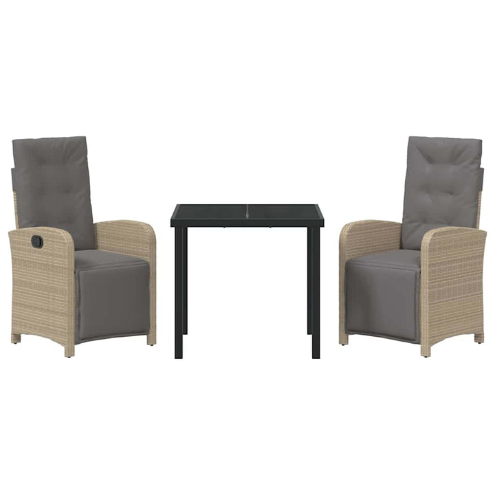 Have Spisebordssæt 3 pcs Beige polyrattan