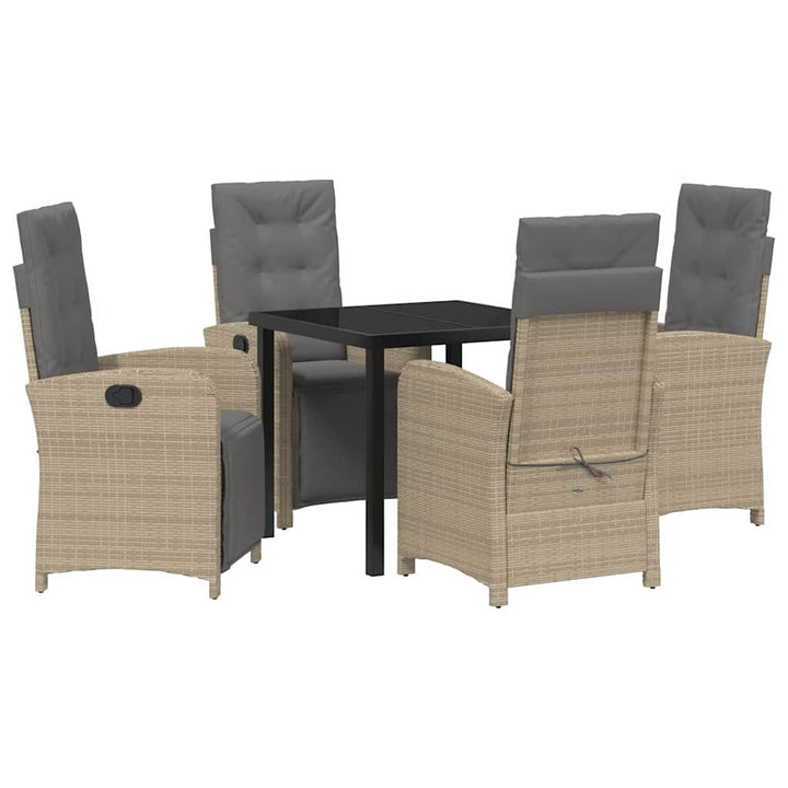 Have Spisebordssæt 5 pcs Beige polyrattan