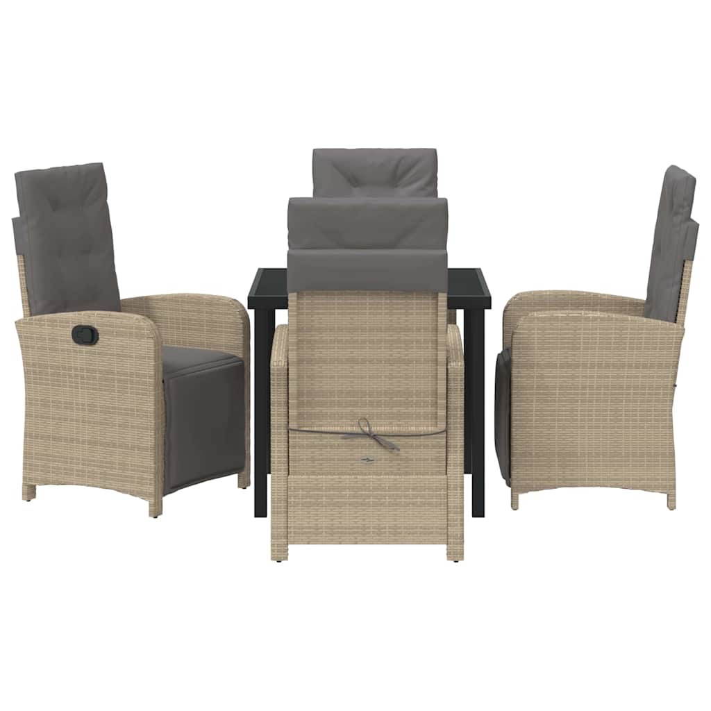 Have Spisebordssæt 5 pcs Beige polyrattan
