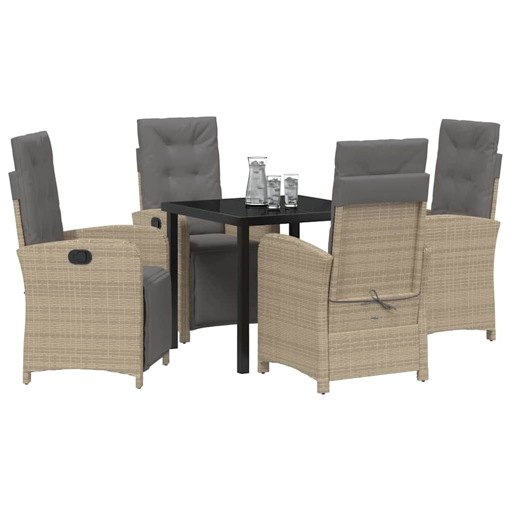 Have Spisebordssæt 5 pcs Beige polyrattan